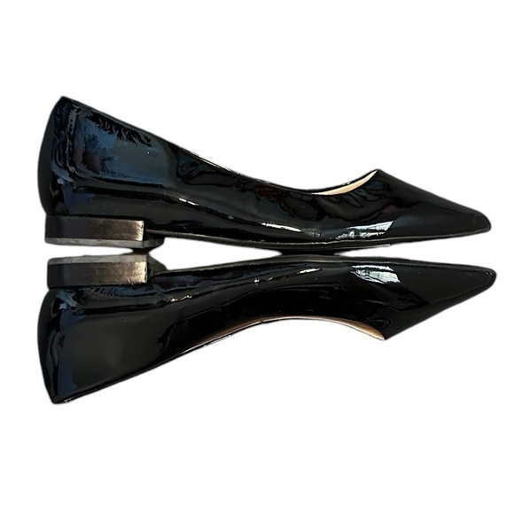 NEW Marc Joseph Bianca Patent Leather Pointed Toe Flats in Black - Picture 6 of 8